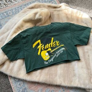 Fender Green Cropped Tee